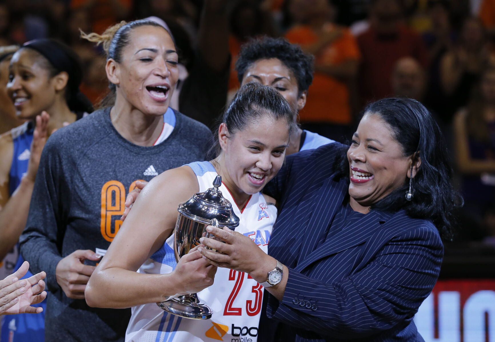 2014: Shoni Schimmel, a rookie, puts on record-breaking performance to help East beat West